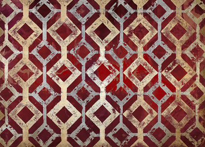 56 X 40 Red Diamonds (Custom) (Glass Coat)