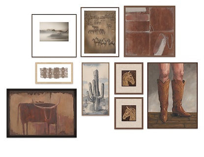 118.75 x 81.5 Western Frontier Collage (Set of 9) (Complete Set)