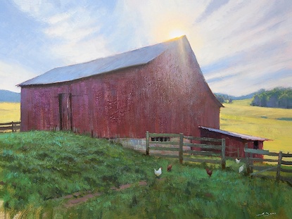 32 x 24 Barnyard Bustle (MT)
