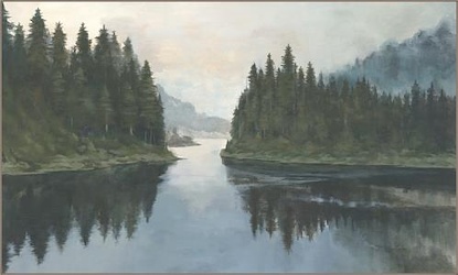 60 x 36 Reflective  Contemplative II (IBG)